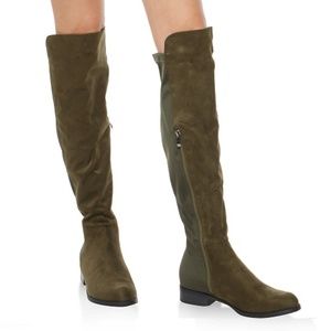 HELIUM FAUX SUEDE LYCRA OVER THE KNEE BOOTS